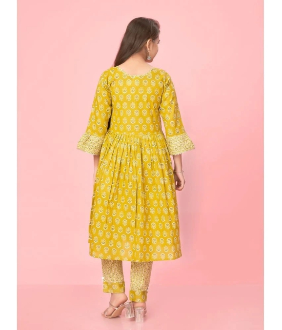 Aarika Yellow Cotton Girls Kurti ( Pack of 1 ) - None