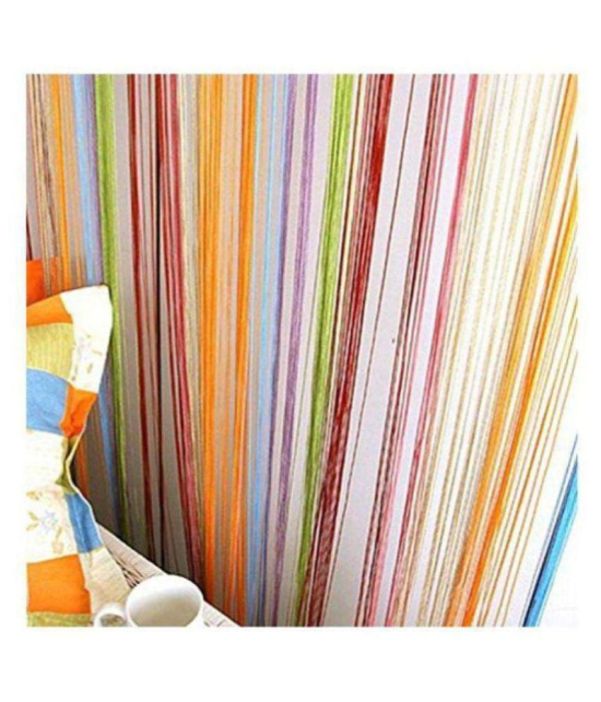 YUTIRITI Plain Semi-Transparent Eyelet Curtain 9 ft Single - Multi - Multicolor