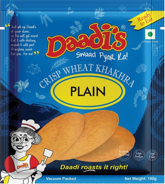 DaadiS Plain Khakhra, 180 Gm