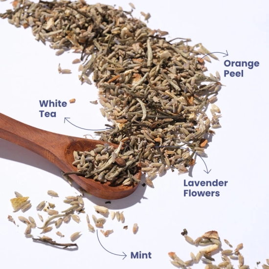 Lavender White Tea-50 gms Loose Leaf Tea | 25 Cups