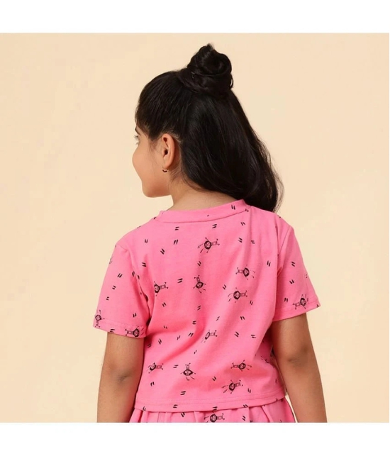 Diaz Pink Cotton Girls Top ( Pack of 1 ) - None