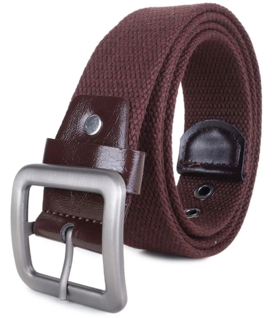 Zacharias - Brown Canvas Mens Casual Belt ( Pack of 1 ) - None