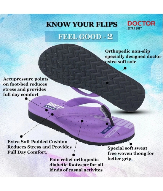 DOCTOR EXTRA SOFT - Purple Womens Slipper - None