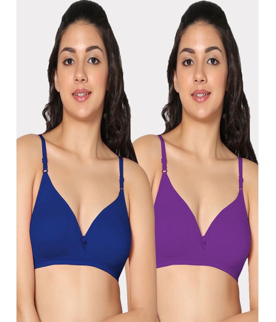 IN CARE LINGERIE - Multicolor Cotton Non Padded Women's T-Shirt Bra ( Pack of 2 ) - None