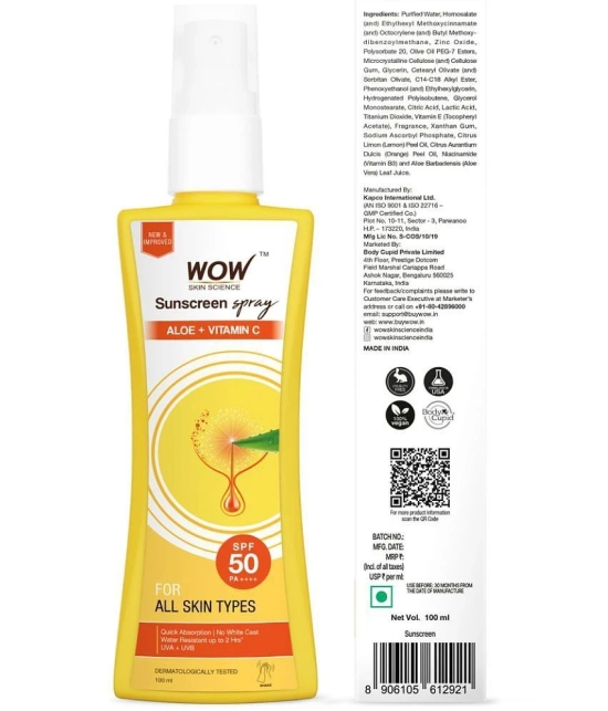 WOW Skin Science SPF 50 Sunscreen Lotion For All Skin Type ( Pack of 1 )