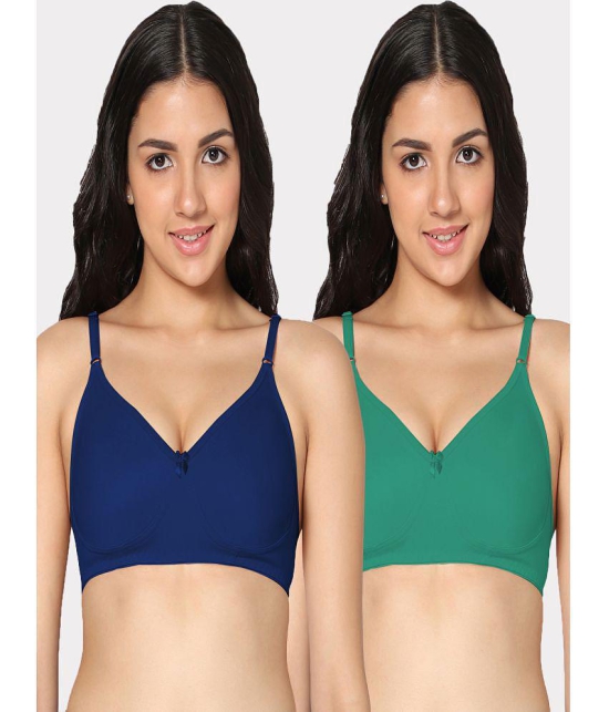 IN CARE LINGERIE - Multicolor Cotton Non Padded Women's Everyday Bra ( Pack of 2 ) - None