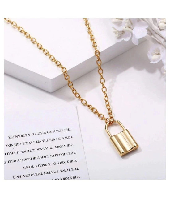 YouBella Jewellery Stylish Combo of Two Necklace Chains for Women and Girls (Style 3) - Golden