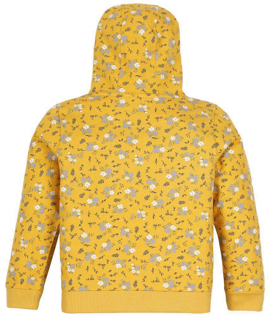 Plum Tree Girls Dreaming Print Hoodie Sweatshirt- Yellow - None