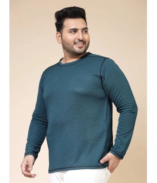 Rigo Polyester Slim Fit Solid Full Sleeves Mens T-Shirt - Teal ( Pack of 1 ) - None