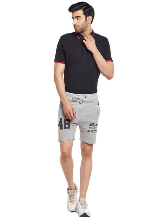 Rodamo  Men Grey Slim Fit Shorts