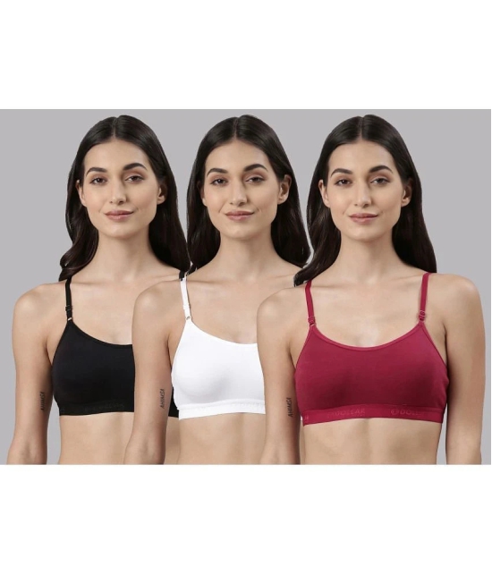 Dollar Missy Multicolor Cotton Non Padded Womens Bralette Bra ( Pack of 3 ) - None