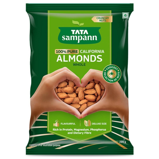 Tata Sampann 100% Pure, California Almonds, 200g