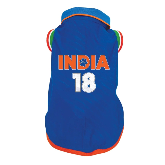 (Copy) Pawsindia Dog Indian Cricket Jersey Round Neck-M