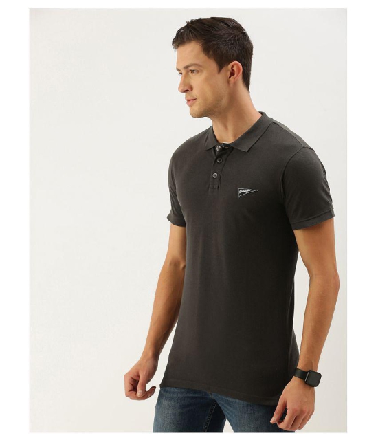 Dillinger Cotton Grey Plain Polo T Shirt - None