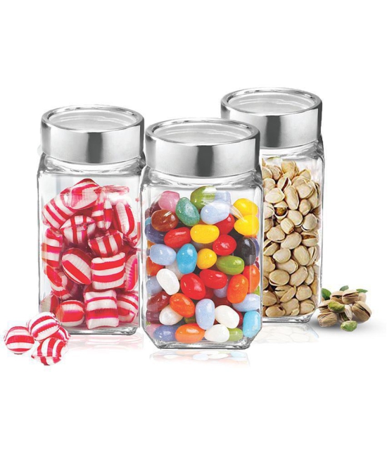 Treo By Milton Cube Storage Glass Jar, Set of 12, 310 ml Each, Transparent | BPA Free | Storage Jar | Kitchen Organizer | Modular | Multipurpose Jar - Transparent