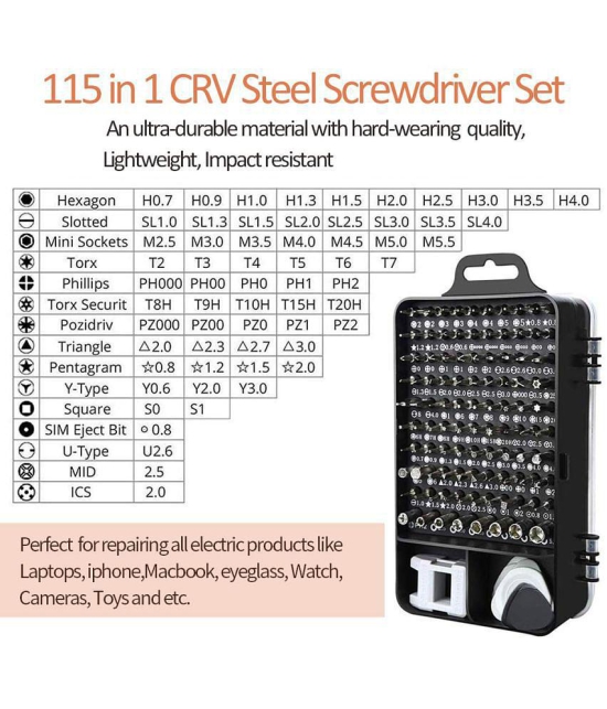 BD 115 Pcs Screwdriver Set