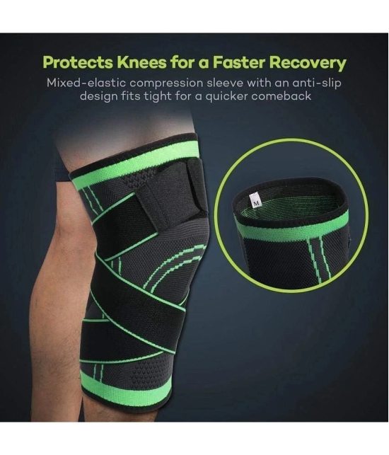 Knee Sleeve, Knee Pads Compression Fit Support -for Joint Pain and Arthritis Relief, Improved Circulation Compression, Pack of 1 - Green