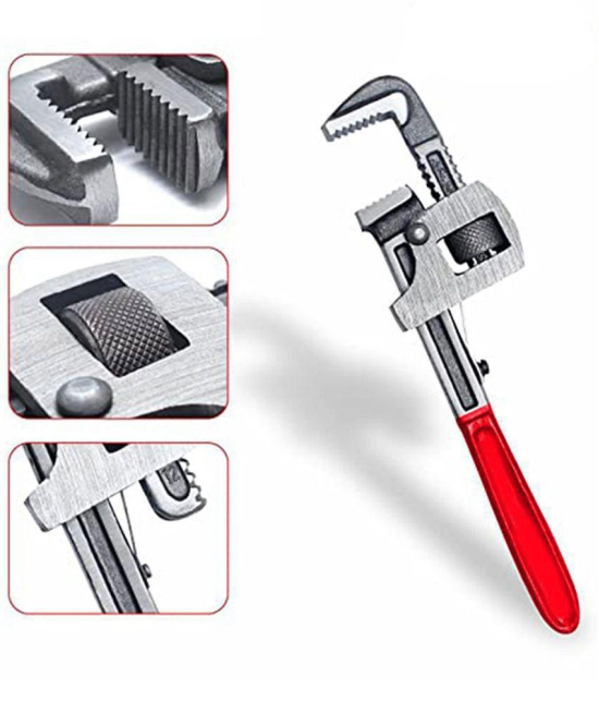 EmmEmm Tools hardware Premium 10 Inch Pipe Wrench/Socket Wrench & 8 Inch Adjustable Wrench