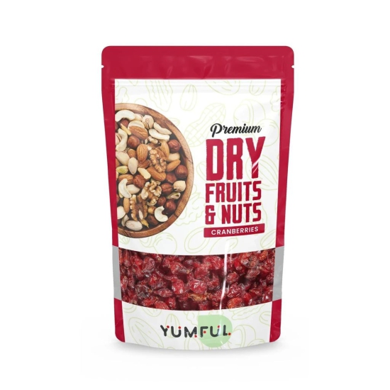 Yumful Dried Cranberry 100g | Premium & Tasty Large Berries | Dried and Sweet SliceCranberries | High Antioxidants | Dietary Fiber | Ideal For Snacking, Dried cranberry