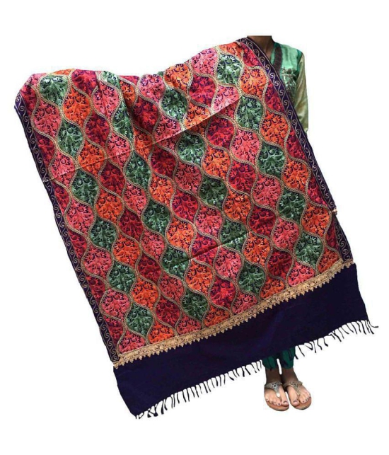 KASHMIRI Navy Ari Embroidery Shawl