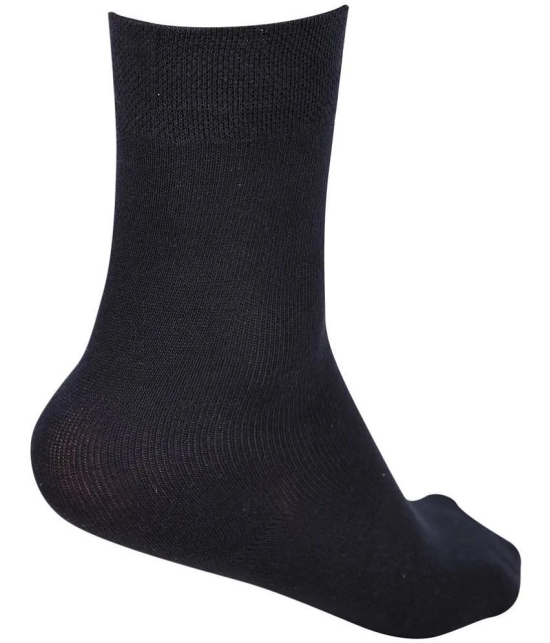 Dollar - Black Cotton Boys School Socks ( Pack of 5 ) - Free Size