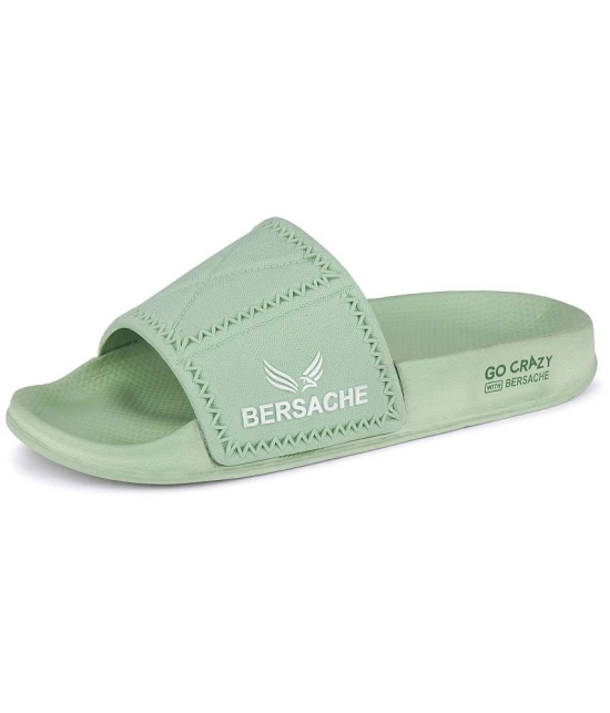 Bersache Green Mens Slide Flip Flop - None