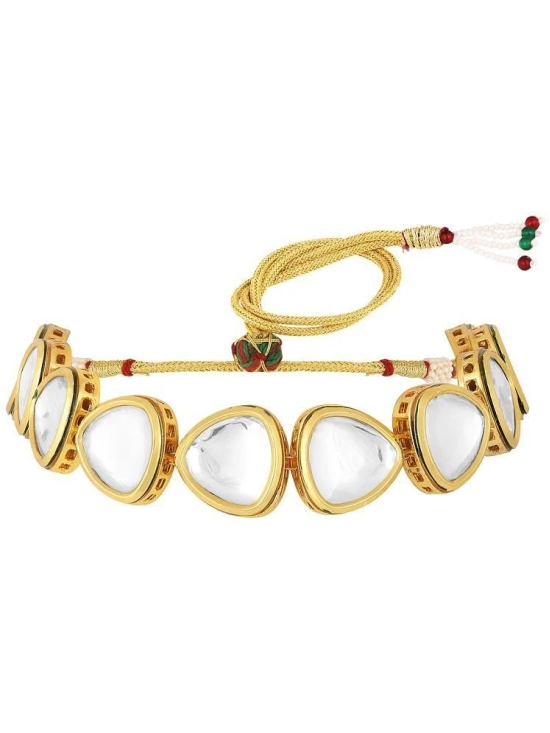 Asmitta Jewellery Gold Alloy Necklace Set ( Pack of 1 ) - Gold