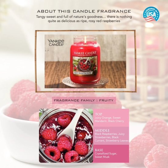 Yankee Candle Classic Jar Scented Candles - Pack of 2 - Pink Sands and Red Raspberry