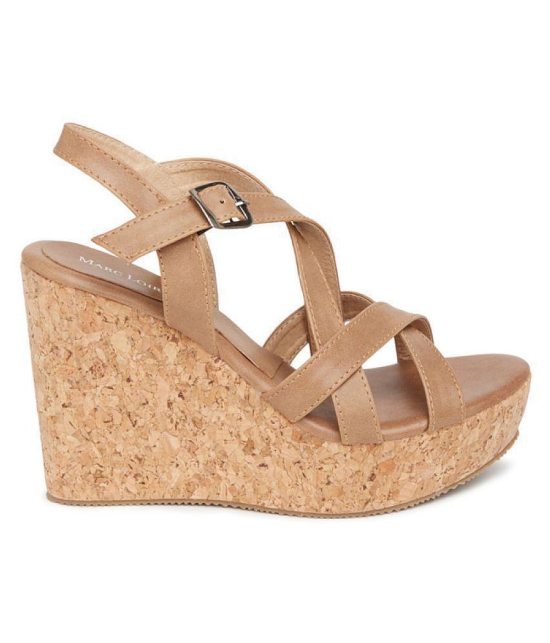 MARC LOIRE - Tan Women's Wedges Heels - 40 EU