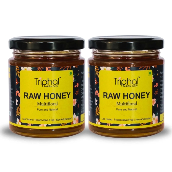 Honey (250g x 2) - Raw, Pure and Unflavored, 100% Natural - Triphal