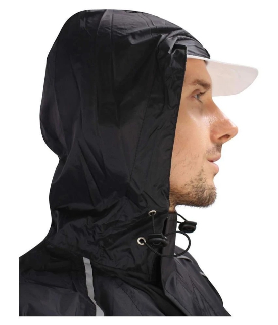 Goodluck Nylon Raincoat Set - Black - XL