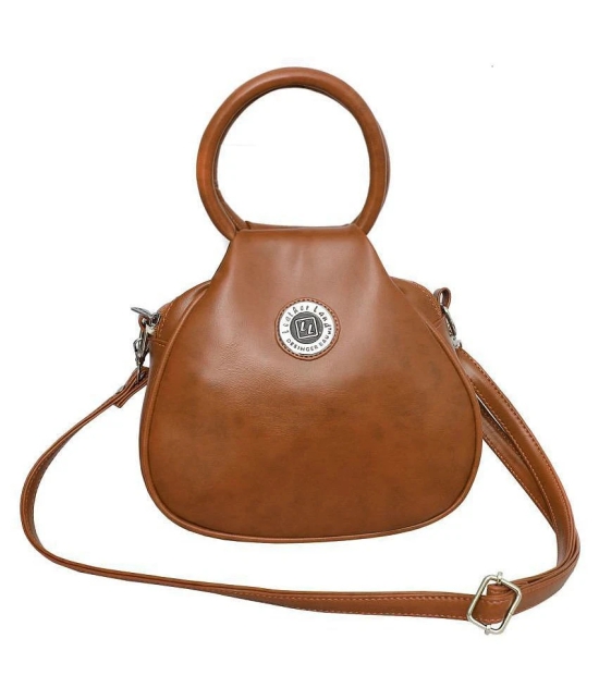 Leather Land - Tan Faux Leather Sling Bag - Tan