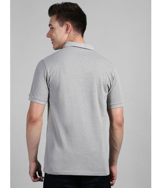 Lux Cozi Cotton Regular Fit Solid Half Sleeves Mens Polo T Shirt - Grey Melange ( Pack of 1 ) - None