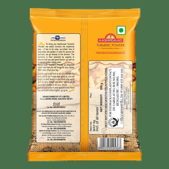 Aashirvaad Turmeric Powder/Arisina Pudi, 200 G