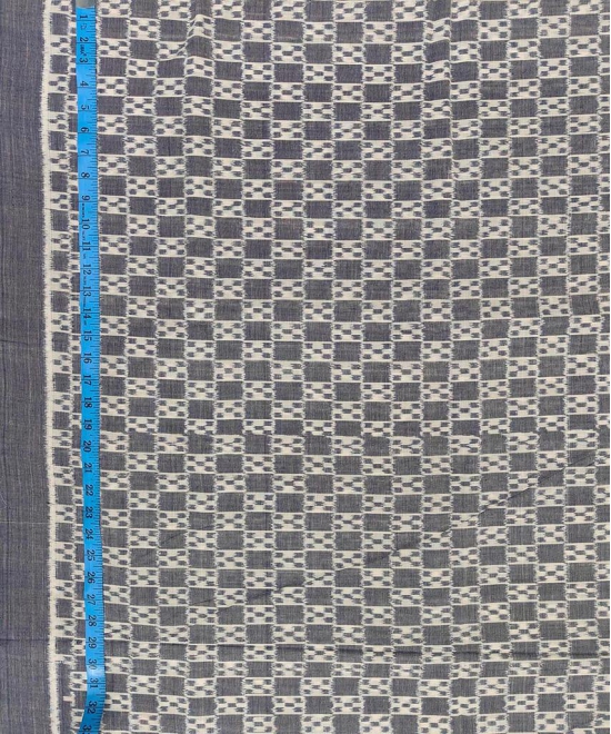 2.5m Gray Sambalpuri Handwoven Single Ikat Shirting Materials