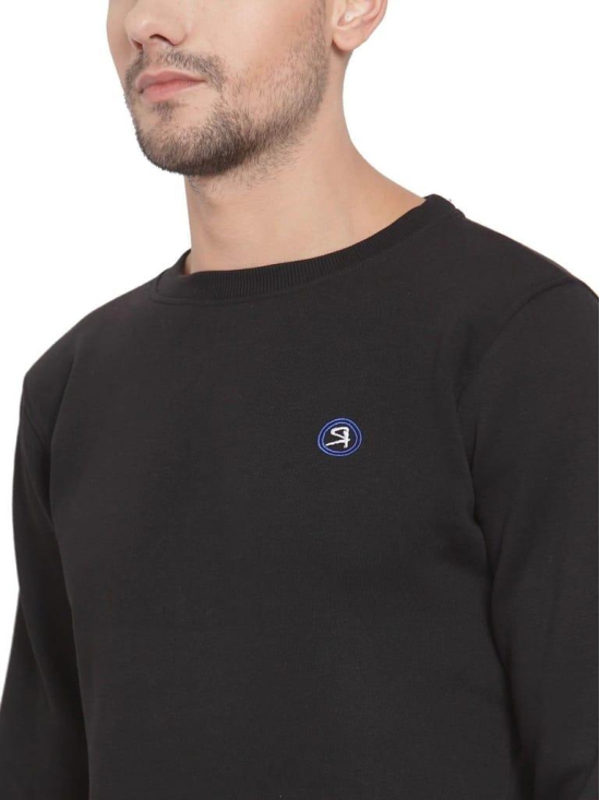 Rodamo  Men Black Slim Fit Sweatshirts