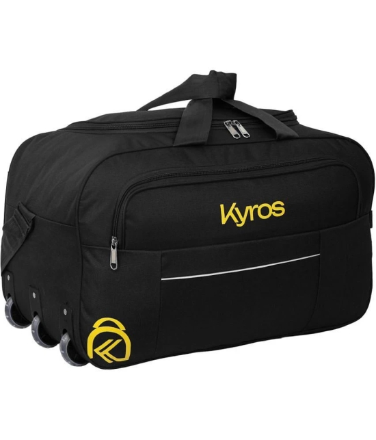 Kyros 53 Ltrs Black Polyester Duffle Trolley - Onesize