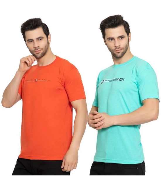 Zeffit - Cotton Blend Regular Fit Multicolor Mens Sports T-Shirt ( Pack of 2 ) - None