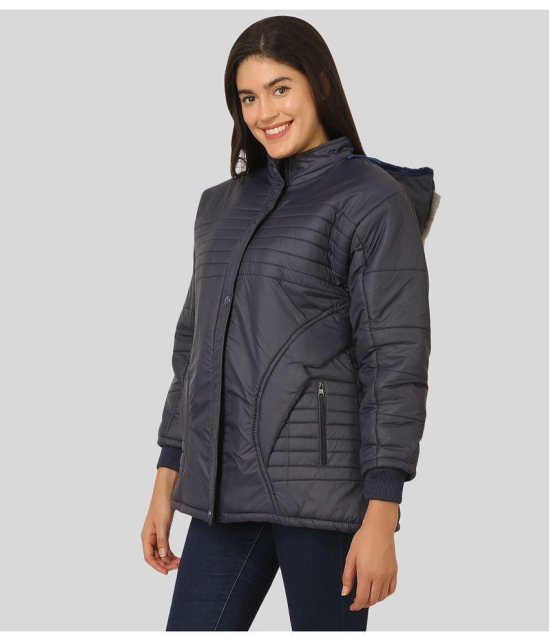 NUEVOSDAMAS - Polyester Blend Blue Hooded Jackets - None