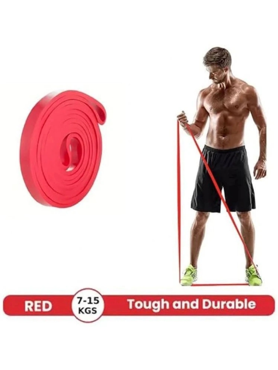 Thera Band Resistance Bands for Workout for Men and Women Resistance Band Set & Exercise Band for Home Gym Fitness Pull Up Band & Toning Band 100% Natural, (Red) Pack of 1 - Red