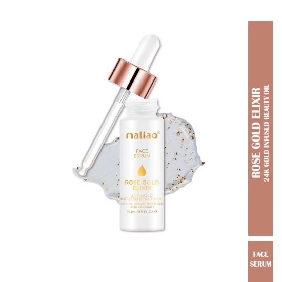 Maliao Face Serum Rose Gold Elixir - 24K Gold Infused Beauty Oil for Radiant Skin