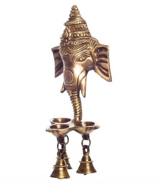 eCraftIndia Brown Brass Figurines - Pack of 1