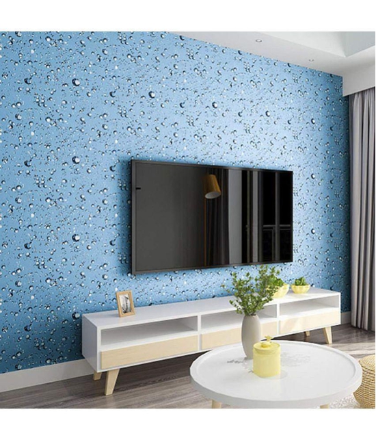 Gatih - PVC Self-Adhesive Water Bubbles PVC Wall Sticker Wallpaper ( 40 x 500 ) cm ( Pack of 1 )