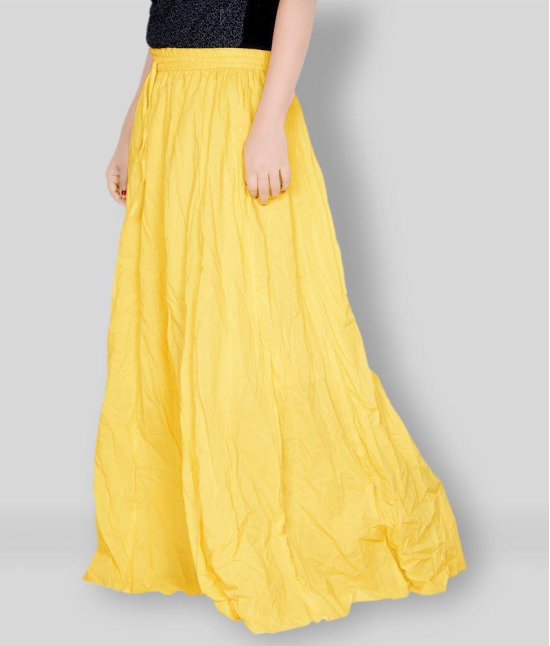 Sttoffa - Yellow Cotton Womens Broomstick Skirt ( Pack of 1 ) - 50