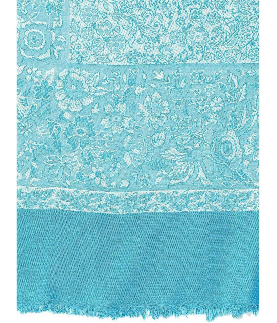 Anekaant Blue Self Design Shawl - ( Pack of 1 ) - Blue