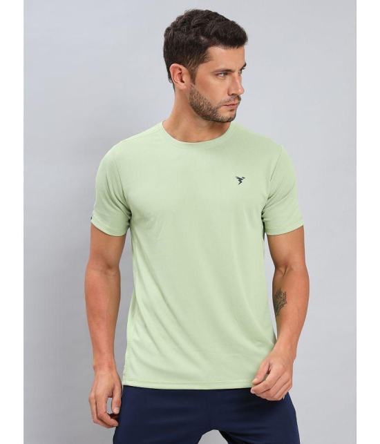 Technosport Mint Green Polyester Slim Fit Mens Sports T-Shirt ( Pack of 1 ) - None