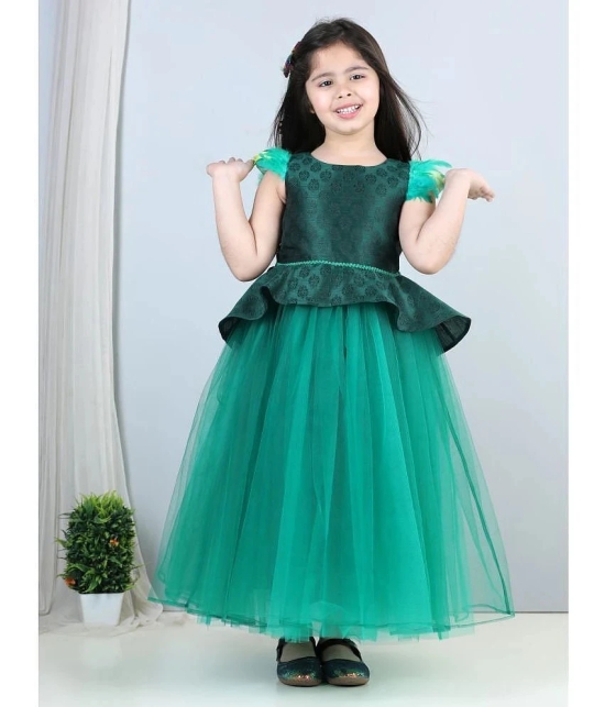 Toy Balloon Kids Green Net Girls Frock ( Pack of 1 ) - None