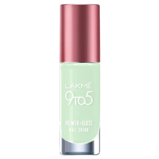 Lakme 9 To 5 Primer + Gloss Nail Color Minty Green 6ml