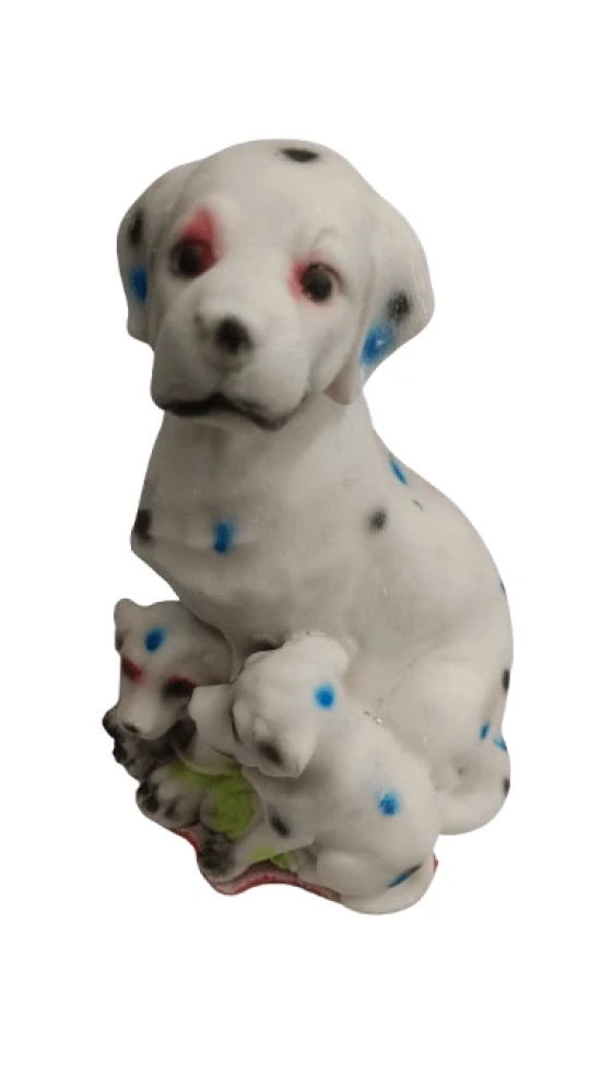 Charming Dog Family With Attached Small Puppies for Home Decor and Gift Giving Cute Labrador Figurine