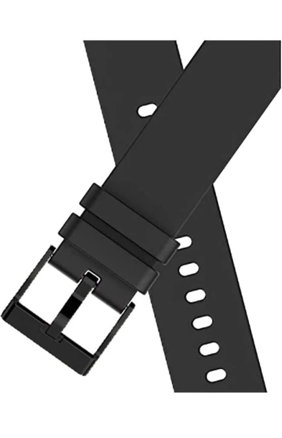 Smart Watch Straps 22mm Universal Silicone Strap with Dots Texture for Samsung Watch 3 45mm / Samsung Gear S3 Classic/Frontier/Huawei GT2/Realme S/S Pro (Black)